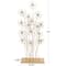 3.25ft. Gold Colored Metal Floral Sculpture with Crystal Embellishments